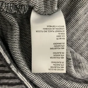 Out From Under Striped Mock Neck‎ Long Sleeve Pullover Top Gray White Small thumbnail 6