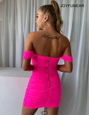 SheIn Hot Pink Dress thumbnail 4