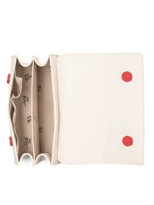 🍒👜BETSEY JOHNSON Cherry Top Handle Crossbody with Cherry Charm Chalk (Cream) Red thumbnail 8