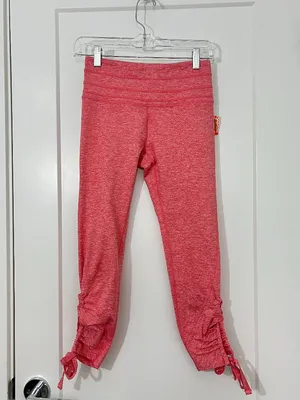 New Free People XS/S FP Movement Mango Heathered Lace-Up Ankle Leggings thumbnail 2