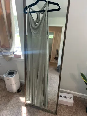 Saints + Secrets Light Green Wedding Guest Dress thumbnail 3