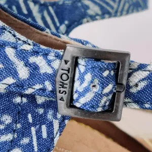 TOMS Clarissa Blue Batik Wedge Sandals | Size 9.5 thumbnail 13