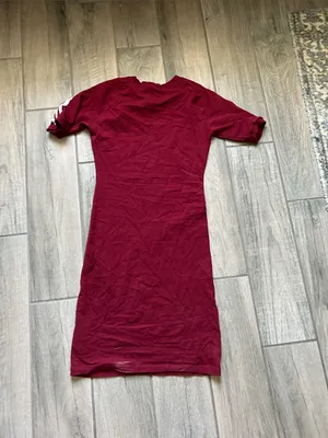 adidas Maroon Midi Dress with White Three Stripes thumbnail 5