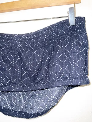 Universal Thread blue and white geometric pattern cropped bandeau tube top thumbnail 11