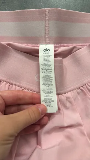 alo pink shorts thumbnail 6