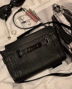 Coach Black Pebbled Leather Convertible Crossbody thumbnail 1