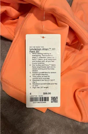 Lululemon Align HR Leggings 25" Sunny Coral thumbnail 5