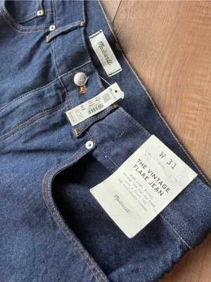 Madewell The Vintage Flare Jeans Size 31 Dark Blue NWT 30” Inseam thumbnail 5