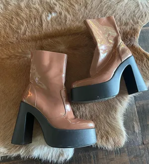 Giani Bernini brown leather ankle boots thumbnail 1
