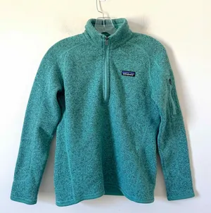 Patagonia Better Sweater 1/4 Zip Pullover Jacket Teal Size Small thumbnail 1