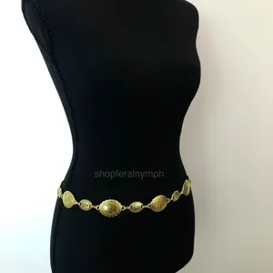 Vintage Y2K Boho Gold Medallion Chain Belt, Fits 22.5–38 Inches, X7GA1199 thumbnail 5