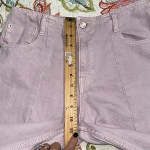 ZARA women’s size 6 lavender light purple front slit jeans business casual thumbnail 5