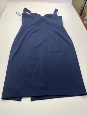 BHLDN Navy Blue Sheath Dress Womens Size 18 Lined Slit Wedding Guest‎ NEW *FLAW thumbnail 15