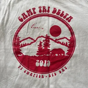 2019 Camp Tri Delta White & Red T-Shirt thumbnail 2