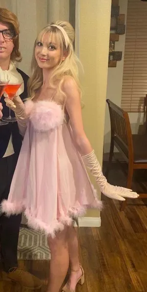 Pink Austin Powers fembot Costume Size XS thumbnail 1