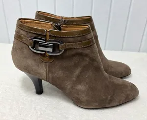 Sofft Brown Suede Ankle Booties with Buckle Detail Size 9M‎ thumbnail 1