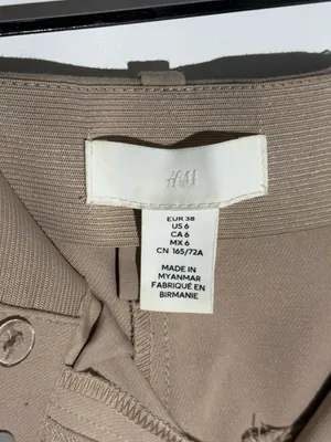 H&M Women's Straight-Leg High-Waist Trousers - Beige thumbnail 8