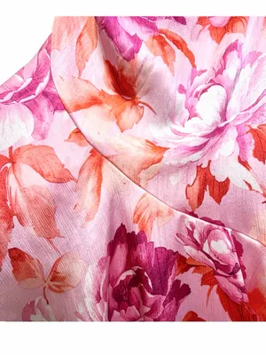 NWT LULUS Women’s Divinely Blooming Pink Multi Floral One-Shoulder Dress Size M thumbnail 13
