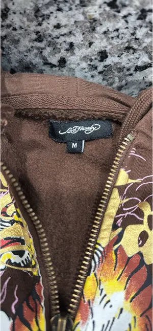 Ed Hardy Cropped Hoodie Retro Tiger thumbnail 2