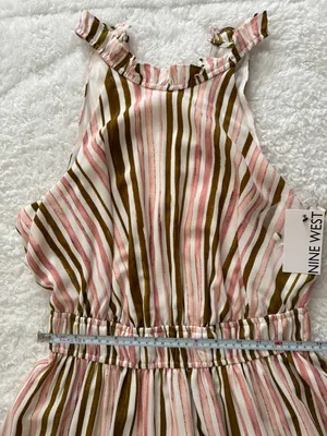 Nine West Gathered Waist Halter Maxi Dress thumbnail 7