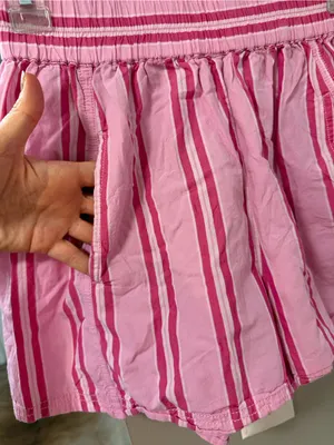 Free People striped pull-on shorts in pink combo XS thumbnail 4
