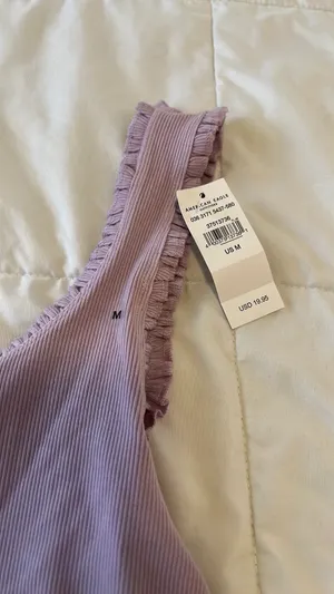 American Eagle NWT ruffle cropped cami thumbnail 4