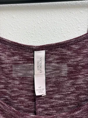 Victoria's Secret Burgundy Spaghetti-Strap Pajama capri Jumpsuit Small thumbnail 2