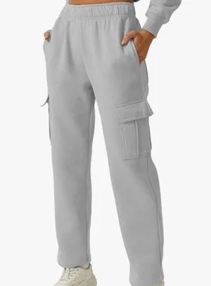 Qinsen Cargo Sweatpants Gray Size M thumbnail 1