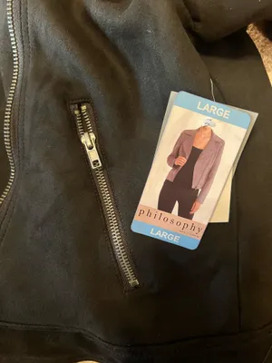 Philosophy Black biker fall jacket thumbnail 8