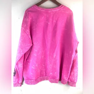 Malibu Barbie XL Pink Sweatshirt with Embroidered Spellout Black Logo thumbnail 3