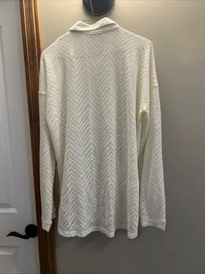 Mystree Cream Lightweight Open Knit Button Cardigan thumbnail 10