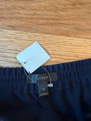 J.Crew Navy Cream Side Stripe Track Pants Size 10 thumbnail 6