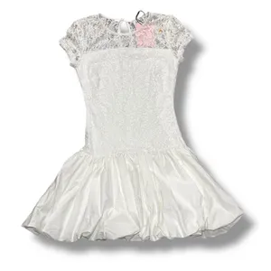 Hello Molly Downtown Diva Lace Bubble Mini Dress‎ White thumbnail 2