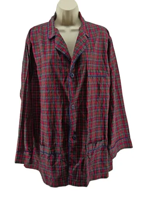 Christian Dior Multicolored Plaid Long Sleeve Button Down Pyjama Shirt XL thumbnail 1