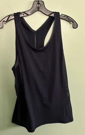 Lululemon Navy Sculpt Tank Top Size S? Mesh Back Workout Yoga thumbnail 1