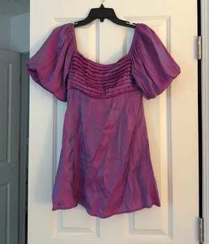 Shop Neighbor Iridescent Purple Mini Dress thumbnail 1