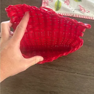 Flex all day best clutch ever Red Woven Clutch Bag no flaws thumbnail 4