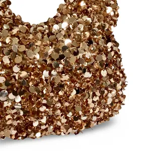 Sequin Beaded Evening Handbag Gold thumbnail 3