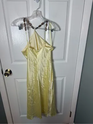 Staud Cadence Dress in Key Lime Butter Yellow 6 thumbnail 5