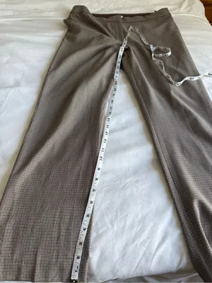 Aritzia Babaton Atelier Beige Brown Houndstooth Pattern Dress Pants Office US 12 thumbnail 10