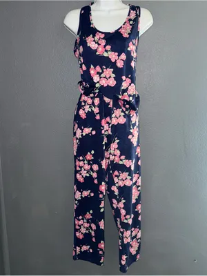 Flora Women’s Pajama Set Floral Pajamas Pants & Tank Top size Medium thumbnail 3