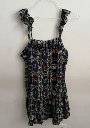 Agua Bendita x Target Collab Floral Tile Print Mini Dress XL Women’s Blue thumbnail 2