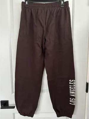 Pacsun Los Angeles Nineteen Eighty Texture Sweatpants NWT LA Brown Small thumbnail 6