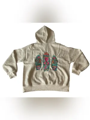 Rosa Clothing Oversized Hoodie Floral Surfboard Embroidered small new thumbnail 2