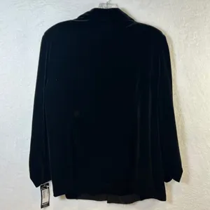 Alex Evenings XL Black Velvet 2 Piece Set Blazer and‎ Tank Top New NWT thumbnail 2