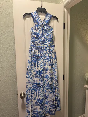 J.Marie Blue and White Maxi Dress thumbnail 2