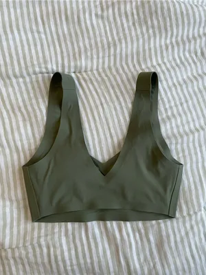 Aerie Smoothez Padded Sweetheart Bralette Size XS Olive Green Sage Second Skin thumbnail 5