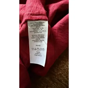 LOFT Red Embroidered Shift Dress Size S Open Back Cross Strap thumbnail 8