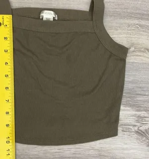 Bozzolo Mocha Brown Cropped Women's Tank Top Size Medium thumbnail 9