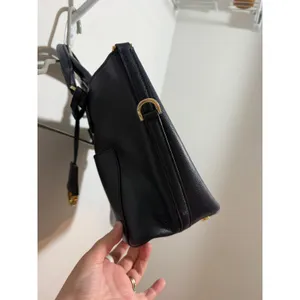 Michael Kors Saffiano Leather Satchel Womens Navy Blue Gold Hardware Handbag thumbnail 13